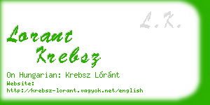 lorant krebsz business card